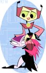  female my_life_as_a_teenage_robot robot short_hair smile 