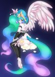 1_female 1girl 2011 alicorn anthro ass back blue_hair bow butt crown cutie_mark cutiemark equine female female_anthro female_anthro_horse friendship_is_magic furry green_hair hair hasbro hindpaw horn horse long_hair looking_at_viewer looking_back maid maid_uniform multicolored_hair my_little_pony my_little_pony_generation_4 open_mouth panties paws pegacorn pegasus pink pink_eyes pink_hair pony princess_celestia princess_celestia_(mlp) sitting skimpy slugbox solo stockings tail thong underwear unicorn white_skin wide_hips wings