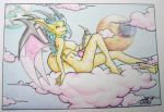 dragon eklips-b eklips-b_(artist) female horn original original_character scalie scalie_humanoid solo wings