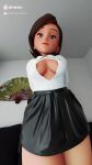  breasts dancing erect_nipples helen_parr miniskirt shaved_pussy sound the_incredibles thighs webm 