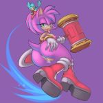  absurd_res amy_rose anthro anus ass avian big_ass bird boots bottomless bracelet breasts color cum female furry gloves green_eyes hairband hammer hedgehog high_res jewelry looking_back necklace nipples no_panties pink plump_labia pussy sega short_hair short_tail sif sif_(artist) smile solo sonic_(series) sweat_drop tail tongue tongue_out topless upskirt 