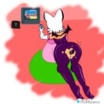 1girl anal_beads anal_insertion anal_juice anal_masturbation anal_penetration ass ass_focus ass_shake ass_up bat_wings big_ass distracted female_only female_solo furry furry_ears furry_only horny miles_&quot;tails&quot;_prower nintendo nintendo_switch orange_skin peachy_ass playing_games pussy pussy_juice rouge_the_bat sega sonic sonic_mania sonic_the_hedgehog_(series) tails_the_fox tawagoto tv twitter_username video_game white_hair wings