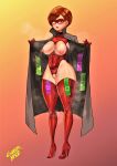  breasts condoms erect_nipples flashing helen_parr high_heels mask shaved_pussy stockings the_incredibles thighs 