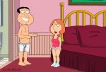  breasts cameltoe candy_roach crop_top family_guy glenn_quagmire lindsey_(family_guy) panties thighs 