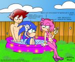 2009 amy_rose bikini blue_hair blush bracelet breasts brown_eyes brown_hair chris_thorndyke cleavage embarrassing funny furry gloves green_eyes hairband imminent_sex jewelry nude pink_hair pool sega shagggy1987 short_hair shy smile sonic sonic_the_hedgehog sweat_drop water