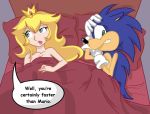   after_sex bed crossover fail funny princess_peach sonic sonic_the_hedgehog super_mario_bros.  