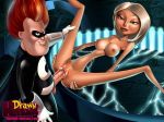  big_breasts breasts cum disney drawn-hentai mirage_(the_incredibles) penis syndrome the_incredibles 