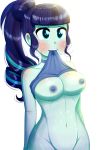  1girl blush breasts coloratura_(mlp) equestria_girls female female_only friendship_is_magic mostly_nude my_little_pony no_panties ponytail solo standing the-butch-x the-butcher-x 