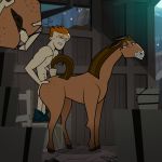 beastiality black_eyes breasts brown_hair brown_skin cartoon_network courtney_(tdi) dark-skinned_female freckles horse hourglass_figure interspecies issue_69 latina mare mare_(horse) scott_(tdi) short_hair thick_ass thick_legs thick_thighs total_drama_island transformation zoophilia