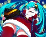  anime blue_eyes blue_hair christmas smile 