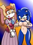  big_breasts bluespin breasts clothed_female_nude_female female furry gender_bender genderswap nude pussy rule_63 sonic sonic_the_hedgehog sonica_the_hedgehog vanilla_the_rabbit 