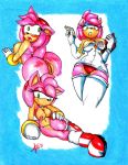 afterhumanity333 amy_rose anthro ass bent_over big_breasts blush boots bracelet breasts bubble_butt cleavage erection furry gloves green_eyes hairband jewelry looking_back nipples nude nurse panties pink_hair pussy red_panties sega short_hair solo sonic sonic_(series) sonic_the_hedgehog_(series) stockings surprise upskirt