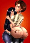  2_girls 2girls animated ass ass_shake female female/female female_only gif helen_parr shadman the_incredibles violet_parr 