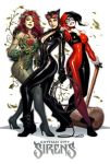  alex_garner amazing batman_(series) breasts catwoman dc dc_comics female flower goggles gotham_city_sirens hammer harley_quinn human mallet official_art poison_ivy rose selina_kyle smile tight_clothing weapon whip 