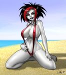 argent beach big_breasts breasts dc_comics sling_bikini teen_titans wilko