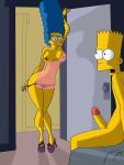  bart_simpson edit incest marge_simpson negligee photoshop the_simpsons yellow_skin 