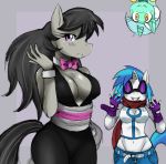  2011 black_hair blue_hair blush bow_tie breasts equine female friendship_is_magic hair horn horse long_hair looking_at_viewer lyra music my_little_pony octavia pony purple_eyes scarf smile sssonic2 sunglasses tail two_tone_hair unicorn vinyl_scratch 
