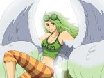  big_breasts breasts brown_eyes glasses green_hair monet_(one_piece) one_piece solo 