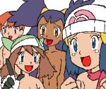  4girls animated bloggerman dawn gif iris iris_(pokemon) may misty nude pokemon 