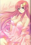  1girl bare_shoulders binding_discoloration breasts cleavage dress gundam gundam_seed gundam_seed_destiny hair_ornament hentai highres lacus_clyne large_breasts long_hair pink_dress pink_hair purple_eyes red_hair ribbon scan solo strapless strapless_dress taka_tony taka_tony_(artist) takayuki_tanaka takayuki_tanaka_(artist) tanaka_takayuki tanaka_takayuki_(artist) tony_taka tony_taka_(artist) 