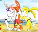 andy_(bbmbbf) bbmbbf beach fur34 furry kissing lagomorph mimi_(bbmbbff) palcomix sally_(bbmbbf)