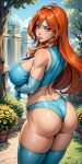  ai_generated bloom_(winx_club) crop_top frown huge_ass huge_breasts looking_back thong winx_club 