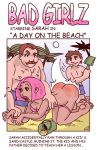  ass beach bent_over big_ass bikini bottomless breasts brown_hair eve father_and_son funny hair lipstick looking_back maledom pink_hair red_ass short_hair spank spanking swimsuit tan you_gonna_get_raped 