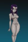  1girl 1girl 1girl alternative_hairstyle areola bangs bare_arms bare_breasts bare_hips bare_knees bare_legs bare_shoulders bare_thighs belly breasts breasts_apart clavicle completely_nude curvaceous curves dc_comics dcau demon demon_girl erect_nipples eyebrows eyelashes female_only female_solo forehead_jewel front_view goth gradient gradient_background grey_skin hair hands high_resolution hips humanoid legs legs_together long_hair looking_at_viewer matching_hair/eyes narrow_waist navel nipples no_humans nude parted_bangs purple_eyes purple_hair pussy rachel_roth raven_(dc) shiny shiny_hair shiny_skin sidelocks slender_waist slim_waist small_waist standing stomach sunsetriders7 superhero superheroine teen teen_titans teenage teenage_girl thick_thighs thighs wide_hips 