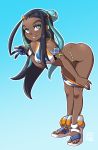  1girl ass dark-skinned_female dark_skin female female_only nessa_(pokemon) nintendo pokemon pokemon_ss solo 