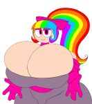  breasts_outside cleavage huge_ass huge_breasts rainbow_hair rainbow_kitty101 the_adventures_of_ra1nb0wk1tty_and_her_allies 