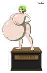  areolae big_breasts breasts female hyperflannel nipples nude pedestal pregnant queen_valentina solo statue super_mario_bros. super_mario_rpg 