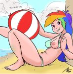  bikini breasts erect_nipples friendship_is_magic megasweet my_little_pony nipples rainbow_dash 