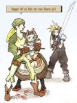 aerith_gainsborough bondage bound_wrists cleave_gag cloud_strife final_fantasy final_fantasy_tactics gag heartgear_(artist) kidnapping white_background
