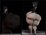  ahegao bald barefoot big_ass big_belly creepy_susie goth source_filmmaker the_oblongs thick_thighs vore weight_gain wig 