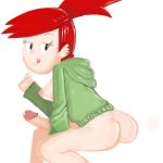  artist_request ass breasts erection foster&#039;s_home_for_imaginary_friends frankie_foster futanari nipples penis ponytail red_hair solo 