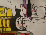  2_girls ass big_ass blush cebolla12 eating_out molly_the_yellow_engine rosie_the_pink_engine thomas_and_friends 