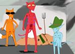  2020 3boys animal cajun_fox cartoon_network cat cat_thieves_(courage_the_cowardly_dog) courage_the_cowardly_dog fox hairy_penis illegaleel katz male/male male_cat male_only naked penis tagme thief yaoi 