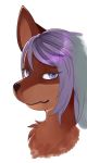 canine dog female furry girl portrait purple_hair sindoll solo