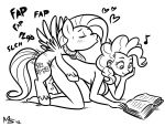  anal ass book breasts closed_eyes cum cutie_mark doggystyle fluttershy friendship_is_magic from_behind hair heart long_hair megasweet my_little_pony nude pinkie_pie smile 