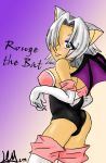  animal_ears ass blush boots breasts female gloves green_eyes human humanized mistressmotocaru rouge_the_bat sega short_hair smile solo sonic tail text wings 
