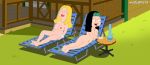 american_dad bong breasts francine_smith gp375 hayley_smith lounge_chair nude pussy sunbathing