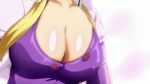  1girl animated animated_gif big_breasts blonde_hair bounce bouncing_breasts breasts cleavage gif kuroki_kurumi large_breasts long_hair r-15 walking 