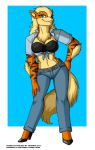  arcanine ass big_breasts breasts clothes female furry pokemon 