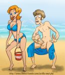 beach bikini cum cum_bucket cumshot hentai-foundry masturbation smut_(artist) 