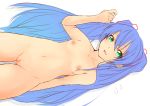  1girl alternate_hair_color bad_id blue_hair breasts flat_chest green_eyes hatsune_miku high_res highres long_hair miku_hatsune mkcrf navel nipples nude pussy small_breasts solo transparent_background twin_tails twintails uncensored very_long_hair vocaloid 