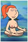  breasts crossed_legs erect_nipples family_guy lois_griffin nude pubic_hair thighs yoga 