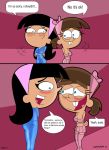 big_breasts blush breasts embarrassed fairycosmo gender_bender_(comic) genderswap the_fairly_oddparents timantha timantha_turner timmy_turner trixie_tang yuri