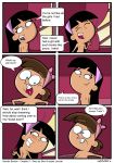 big_breasts breasts comic dialogue fairycosmo female_only gender_bender_(comic) genderswap nipples small_breasts the_fairly_oddparents timantha timantha_turner timmy_turner trixie_tang yuri