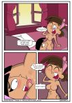 ahegao big_breasts blush breasts comic facesitting fairycosmo female_only gender_bender_(comic) genderswap nipples pussy pussylicking stockings the_fairly_oddparents timantha timantha_turner timmy_turner trixie_tang yuri