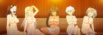  1girl 5girls bathing big_breasts breasts crossed_arms dark-skinned_female dark_skin face_mask high_resolution homura_(senran_kagura) imu_(senran_kagura) mask miyabi_(senran_kagura) multiple_girls murakumo_(senran_kagura) nipples nude sauna screen_capture senran_kagura senran_kagura:_shinovi-master&ndash;tokyo_youma-hen shared_bathing sitting stitched tan_line tanned tnk_(company) towel yomi_(senran_kagura) 